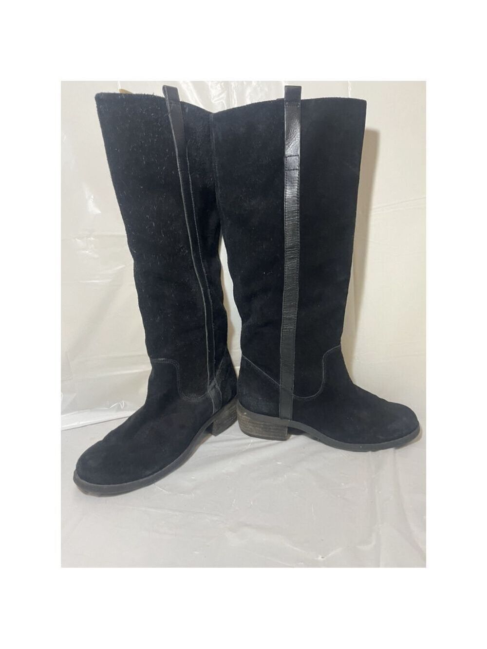 Gianni Bini Suede Leather Boots Size 6.5 Black
